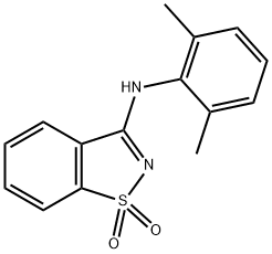 N-(2,6-dimethylphenyl)-N-(1,1-dioxido-1,2-benzisothiazol-3-yl)amine 구조식 이미지