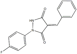 4-benzylidene-1-(4-fluorophenyl)-3,5-pyrazolidinedione 구조식 이미지