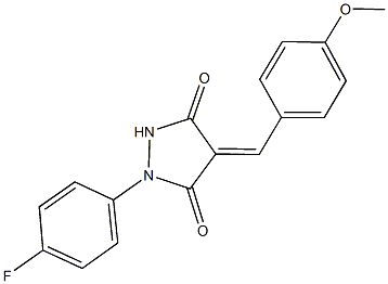 1-(4-fluorophenyl)-4-(4-methoxybenzylidene)-3,5-pyrazolidinedione Structure