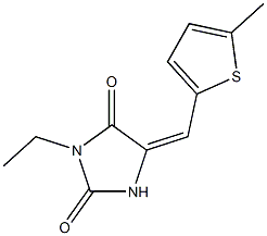 3-ethyl-5-[(5-methyl-2-thienyl)methylene]-2,4-imidazolidinedione Structure