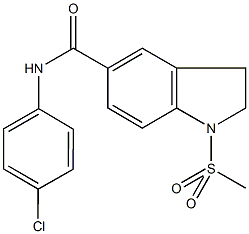 N-(4-chlorophenyl)-1-(methylsulfonyl)-5-indolinecarboxamide Structure