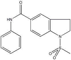 1-(methylsulfonyl)-N-phenyl-5-indolinecarboxamide 구조식 이미지