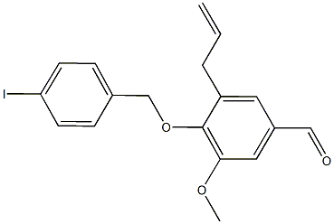 3-allyl-4-[(4-iodobenzyl)oxy]-5-methoxybenzaldehyde Structure