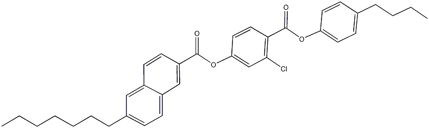 4-[(4-butylphenoxy)carbonyl]-3-chlorophenyl 6-heptyl-2-naphthoate Structure