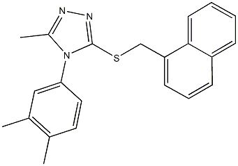 4-(3,4-dimethylphenyl)-5-methyl-4H-1,2,4-triazol-3-yl 1-naphthylmethyl sulfide 구조식 이미지