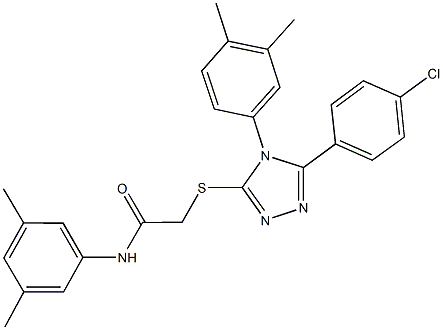 2-{[5-(4-chlorophenyl)-4-(3,4-dimethylphenyl)-4H-1,2,4-triazol-3-yl]sulfanyl}-N-(3,5-dimethylphenyl)acetamide Structure
