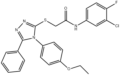 N-(3-chloro-4-fluorophenyl)-2-{[4-(4-ethoxyphenyl)-5-phenyl-4H-1,2,4-triazol-3-yl]sulfanyl}acetamide Structure