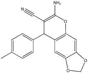 6-amino-8-(4-methylphenyl)-8H-[1,3]dioxolo[4,5-g]chromene-7-carbonitrile 구조식 이미지