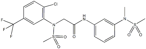 2-[2-chloro(methylsulfonyl)-5-(trifluoromethyl)anilino]-N-{3-[methyl(methylsulfonyl)amino]phenyl}acetamide Structure