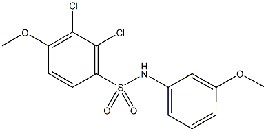 2,3-dichloro-4-methoxy-N-(3-methoxyphenyl)benzenesulfonamide 구조식 이미지