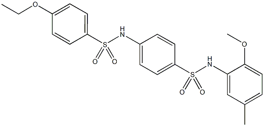 4-{[(4-ethoxyphenyl)sulfonyl]amino}-N-(2-methoxy-5-methylphenyl)benzenesulfonamide 구조식 이미지