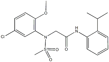 2-[5-chloro-2-methoxy(methylsulfonyl)anilino]-N-(2-isopropylphenyl)acetamide Structure