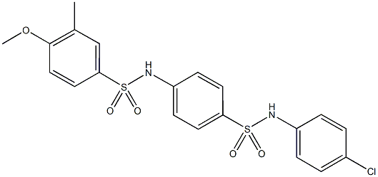 N-{4-[(4-chloroanilino)sulfonyl]phenyl}-4-methoxy-3-methylbenzenesulfonamide 구조식 이미지