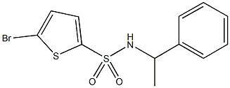 5-bromo-N-(1-phenylethyl)-2-thiophenesulfonamide Structure