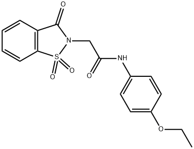 2-(1,1-dioxido-3-oxo-1,2-benzisothiazol-2(3H)-yl)-N-(4-ethoxyphenyl)acetamide 구조식 이미지