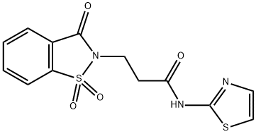 3-(1,1-dioxido-3-oxo-1,2-benzisothiazol-2(3H)-yl)-N-(1,3-thiazol-2-yl)propanamide Structure