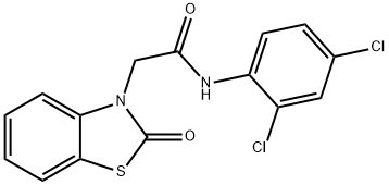 N-(2,4-dichlorophenyl)-2-(2-oxo-1,3-benzothiazol-3(2H)-yl)acetamide 구조식 이미지