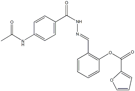 2-{2-[4-(acetylamino)benzoyl]carbohydrazonoyl}phenyl 2-furoate 구조식 이미지