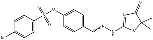 4-[2-(5,5-dimethyl-4-oxo-1,3-thiazolidin-2-ylidene)carbohydrazonoyl]phenyl 4-bromobenzenesulfonate Structure