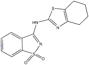 N-(1,1-dioxido-1,2-benzisothiazol-3-yl)-N-(4,5,6,7-tetrahydro-1,3-benzothiazol-2-yl)amine Structure