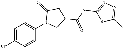 1-(4-chlorophenyl)-N-(5-methyl-1,3,4-thiadiazol-2-yl)-5-oxo-3-pyrrolidinecarboxamide Structure