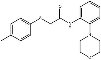 2-[(4-methylphenyl)sulfanyl]-N-[2-(4-morpholinyl)phenyl]acetamide Structure