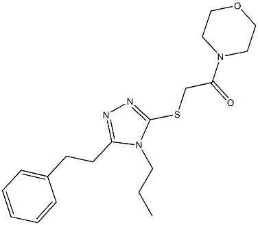 2-(4-morpholinyl)-2-oxoethyl5-(2-phenylethyl)-4-propyl-4H-1,2,4-triazol-3-ylsulfide Structure