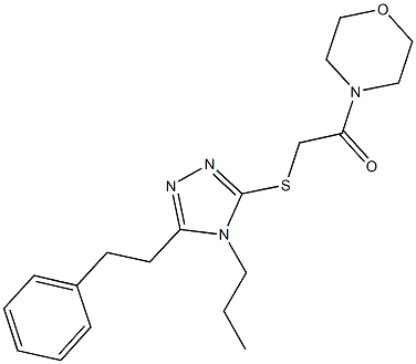 2-(4-morpholinyl)-2-oxoethyl5-(2-phenylethyl)-4-propyl-4H-1,2,4-triazol-3-ylsulfide 구조식 이미지