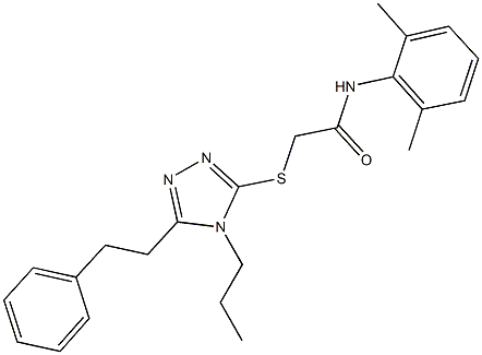 N-(2,6-dimethylphenyl)-2-{[5-(2-phenylethyl)-4-propyl-4H-1,2,4-triazol-3-yl]thio}acetamide Structure