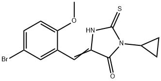 5-(5-bromo-2-methoxybenzylidene)-3-cyclopropyl-2-thioxo-4-imidazolidinone Structure