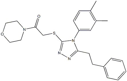 4-(3,4-dimethylphenyl)-5-(2-phenylethyl)-4H-1,2,4-triazol-3-yl 2-(4-morpholinyl)-2-oxoethyl sulfide Structure
