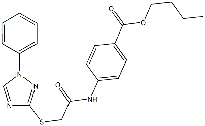 butyl 4-({[(1-phenyl-1H-1,2,4-triazol-3-yl)sulfanyl]acetyl}amino)benzoate 구조식 이미지