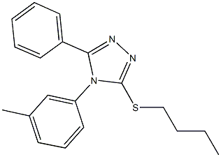 3-(butylsulfanyl)-4-(3-methylphenyl)-5-phenyl-4H-1,2,4-triazole Structure