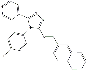 4-(4-fluorophenyl)-5-(4-pyridinyl)-4H-1,2,4-triazol-3-yl 2-naphthylmethyl sulfide Structure