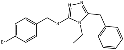 5-benzyl-4-ethyl-4H-1,2,4-triazol-3-yl 4-bromobenzyl sulfide Structure