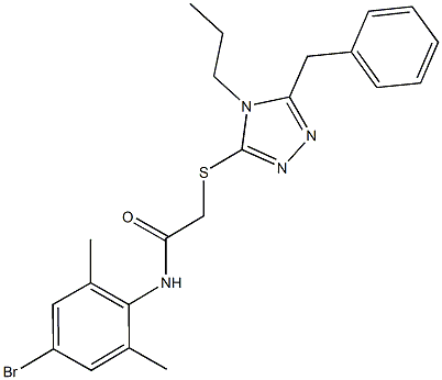 2-[(5-benzyl-4-propyl-4H-1,2,4-triazol-3-yl)sulfanyl]-N-(4-bromo-2,6-dimethylphenyl)acetamide Structure