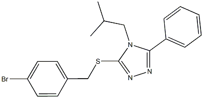 4-bromobenzyl 4-isobutyl-5-phenyl-4H-1,2,4-triazol-3-yl sulfide 구조식 이미지