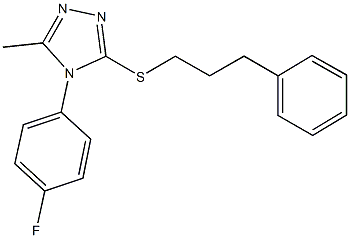 4-(4-fluorophenyl)-5-methyl-4H-1,2,4-triazol-3-yl 3-phenylpropyl sulfide 구조식 이미지