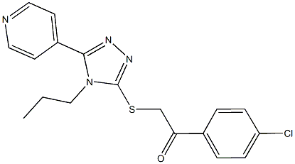 1-(4-chlorophenyl)-2-{[4-propyl-5-(4-pyridinyl)-4H-1,2,4-triazol-3-yl]sulfanyl}ethanone 구조식 이미지
