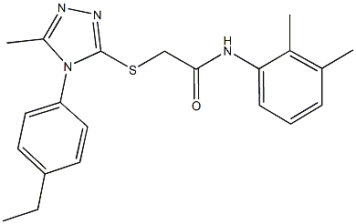 N-(2,3-dimethylphenyl)-2-{[4-(4-ethylphenyl)-5-methyl-4H-1,2,4-triazol-3-yl]sulfanyl}acetamide 구조식 이미지