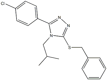 benzyl 5-(4-chlorophenyl)-4-isobutyl-4H-1,2,4-triazol-3-yl sulfide Structure