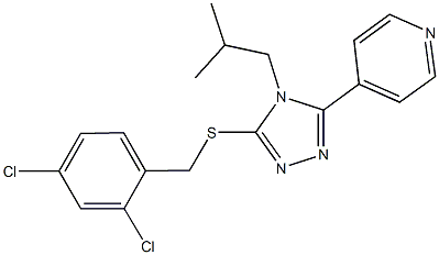 2,4-dichlorobenzyl 4-isobutyl-5-(4-pyridinyl)-4H-1,2,4-triazol-3-yl sulfide 구조식 이미지