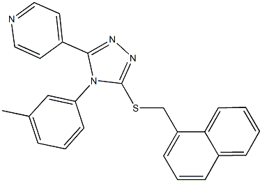 4-(3-methylphenyl)-5-(4-pyridinyl)-4H-1,2,4-triazol-3-yl 1-naphthylmethyl sulfide Structure