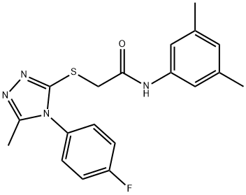 N-(3,5-dimethylphenyl)-2-{[4-(4-fluorophenyl)-5-methyl-4H-1,2,4-triazol-3-yl]sulfanyl}acetamide 구조식 이미지