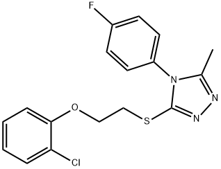 3-{[2-(2-chlorophenoxy)ethyl]sulfanyl}-4-(4-fluorophenyl)-5-methyl-4H-1,2,4-triazole Structure