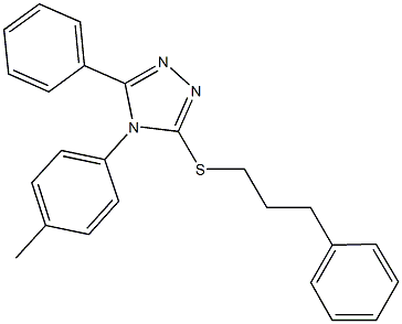 4-(4-methylphenyl)-5-phenyl-4H-1,2,4-triazol-3-yl 3-phenylpropyl sulfide Structure