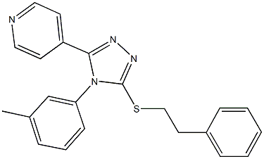 4-(3-methylphenyl)-5-(4-pyridinyl)-4H-1,2,4-triazol-3-yl 2-phenylethyl sulfide Structure