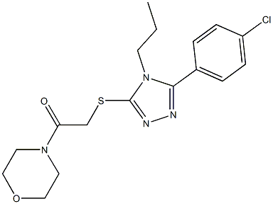 5-(4-chlorophenyl)-4-propyl-4H-1,2,4-triazol-3-yl 2-(4-morpholinyl)-2-oxoethyl sulfide Structure