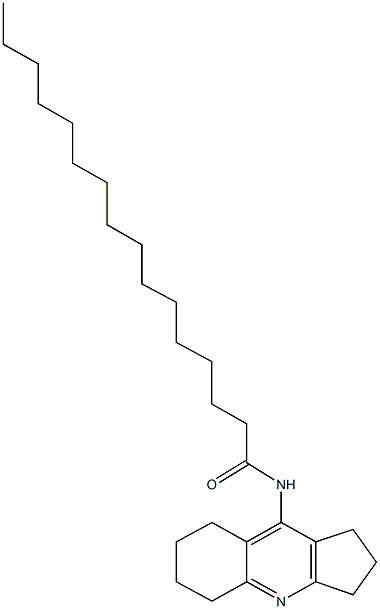 N-(2,3,5,6,7,8-hexahydro-1H-cyclopenta[b]quinolin-9-yl)hexadecanamide 구조식 이미지