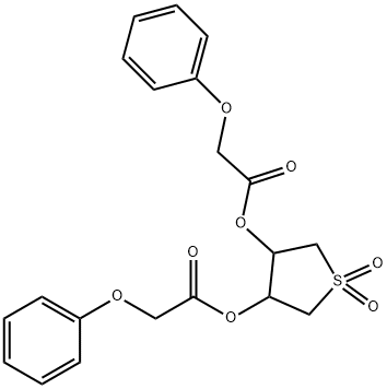 1,1-dioxido-4-[(phenoxyacetyl)oxy]tetrahydro-3-thienyl phenoxyacetate Structure
